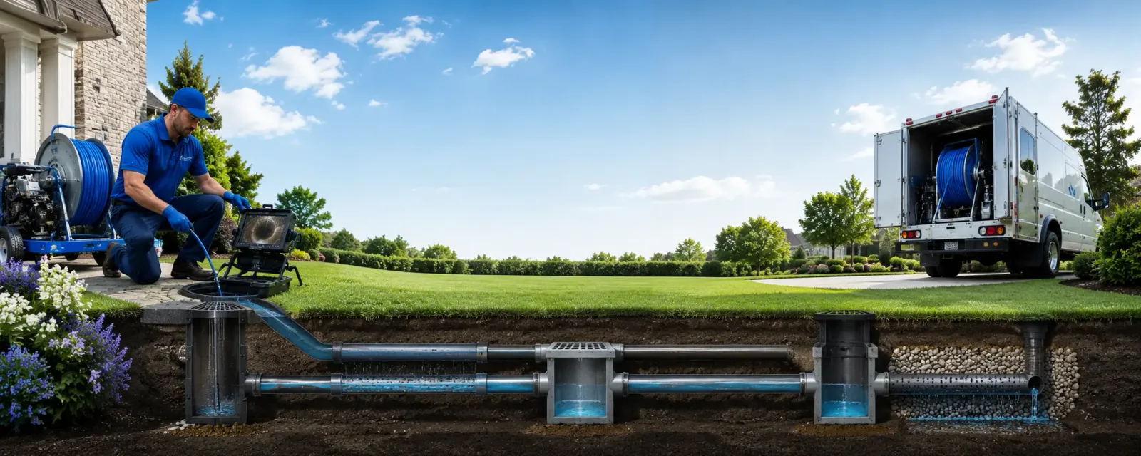 Outdoor drain cleaning information for Colts Neck, NJ